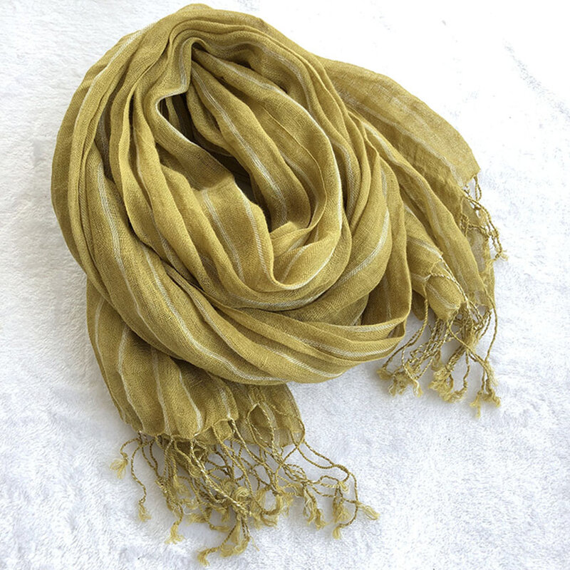 Estilo Unisex Primavera Verano Otoño Invierno bufanda de algodón y lino Color sólido largo de las mujeres bufandas chal moda hombres bufanda