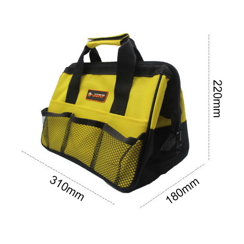 Realmote Nylon Canvas Waterproof Tool Bag NO Belt Organizer Portable Double Oxford Colth Storage Close Top Wide Mouth Toolkit