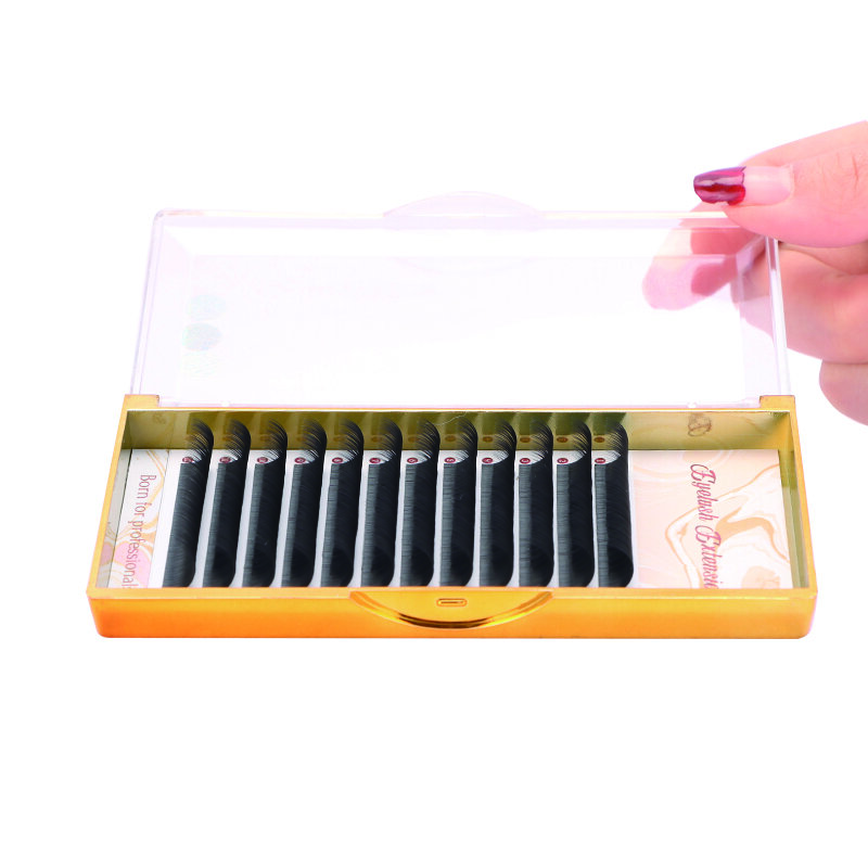 12 Lines / Tray Silk Russian Volume Eyelashes C CC D DD Eyelash Extensions Soft Factory Supplied Private Labels Logo Custom