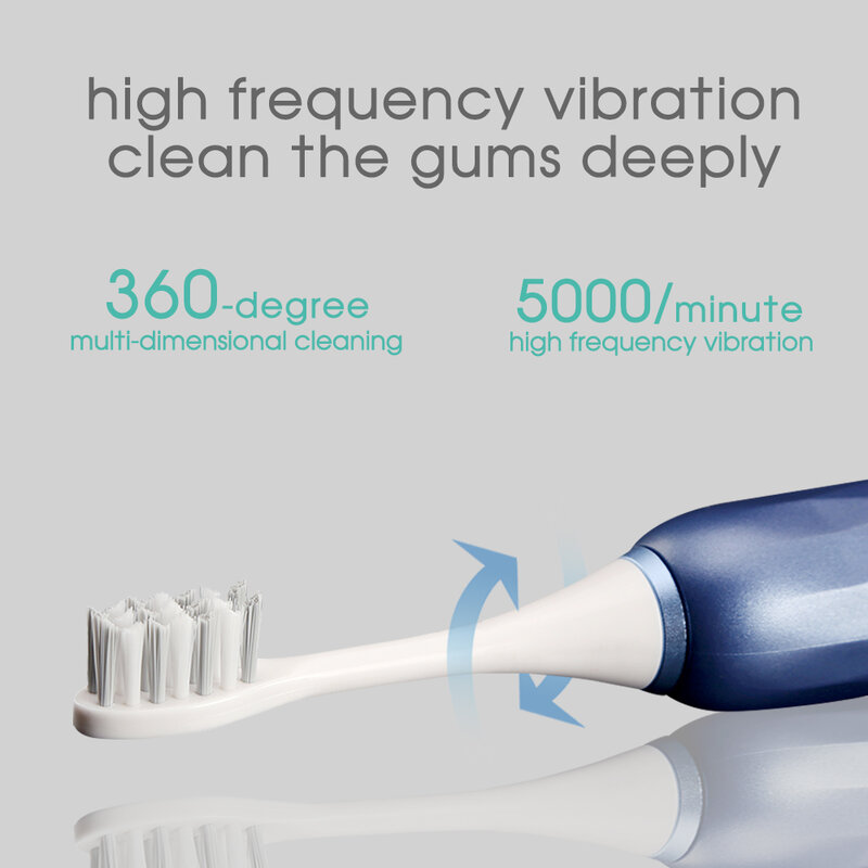 Щетка Зубная аккумуляторная электрическая с режимом работы и отбеливанием, 50 дней