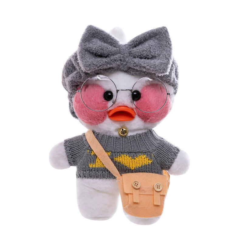 30 см мультяшная плюшевая игрушка-утка LaLafanfan мягкая искусственная кукла корейские кислотные желтые утки детские подарки на день рождения дл...