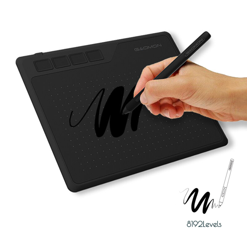 Gaomon s620 6.5x4 polegadas digital tablet anime, gráfico tablet para desenhar e jogar osu com 8192 níveis bateria-livre caneta