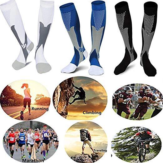 Kompression Socken Männer Frauen Laufen Athletische Medizinische Schwangerschaft Pflege Outdoor Reise Fußball Atmungsaktive Erwachsene Sport Socken