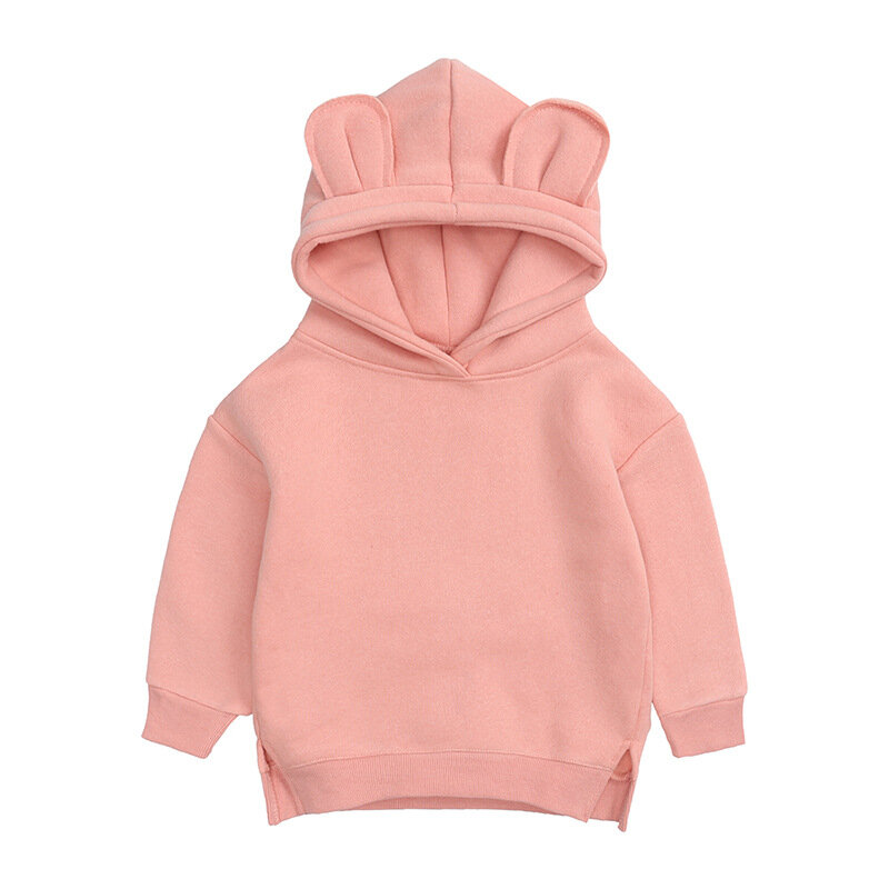 4T Pakaian Anak-anak Hoodie untuk Anak Perempuan Kaus Bayi Laki-laki Musim Gugur Musim Dingin Bulu Hangat Baju Olahraga Hoody Top Anak-anak Pullover Hoodies