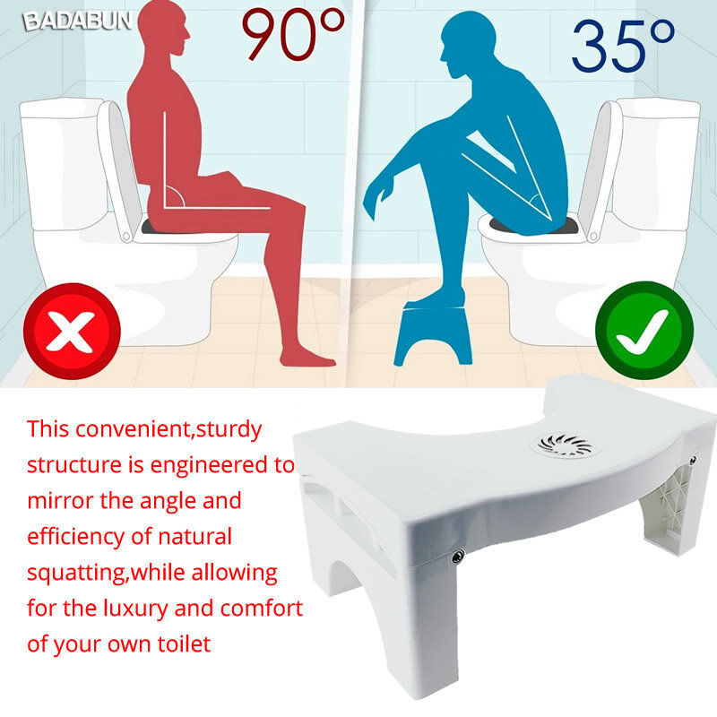 W kształcie litery U kucki stołek do toalety antypoślizgowa podkładka pomocnik w łazience asystent Foot seat łagodzi zaparcia stosy 40*250*170mm