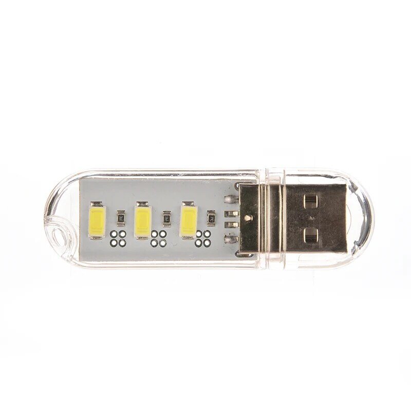 USB Warna Putih Hangat LED Lampu Malam Komputer Notebook Pengisi Daya Ponsel Lampu Berkemah untuk Membaca Bohlam Laptop