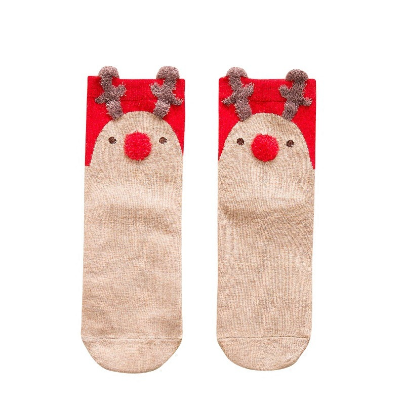Calcetines de algodón con dibujos animados para mujer, calcetín de Navidad, de ocio, Kawaii, 2022