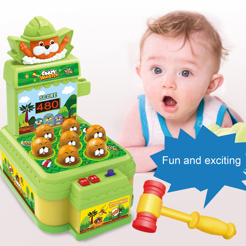 Walat A Mole gra interaktywna walenie zabawka ze światłami dźwięki podnieś mały młotek uderzanie zabawki edukacyjne zabawki do ćwiczeń ręcznych