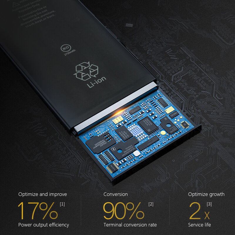 QTDITUO batería de teléfono móvil para iPhone X XS X XR Xs Max 5 5S 5C 6 6S6 P 6SP 7P 8 8Plus de alta capacidad de 2716/2658/2942/3174mAh