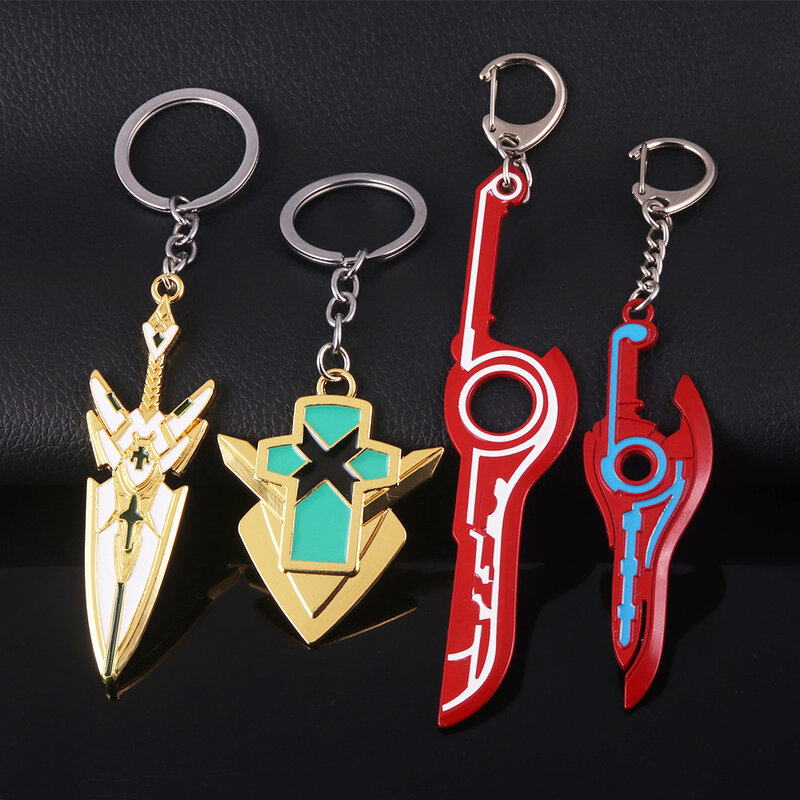 Porte-clé avec pendentif en forme d'arme, bijoux de Cosplay, jeu de Xenoblade, chronones 2, MONADO, mythologie, Hikari, Pyra, Homura, épée, cadeau, nouveau