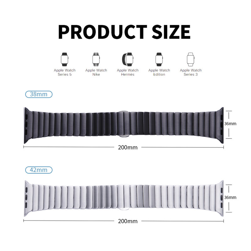 สายสแตนเลสสำหรับ Apple นาฬิกา6Se5 Band 44Mm 40Mm IWatch Band 42Mm/38Mm ผีเสื้อหัวเข็มขัดโลหะสร้อยข้อมือสมาร์ทนาฬิกา4321