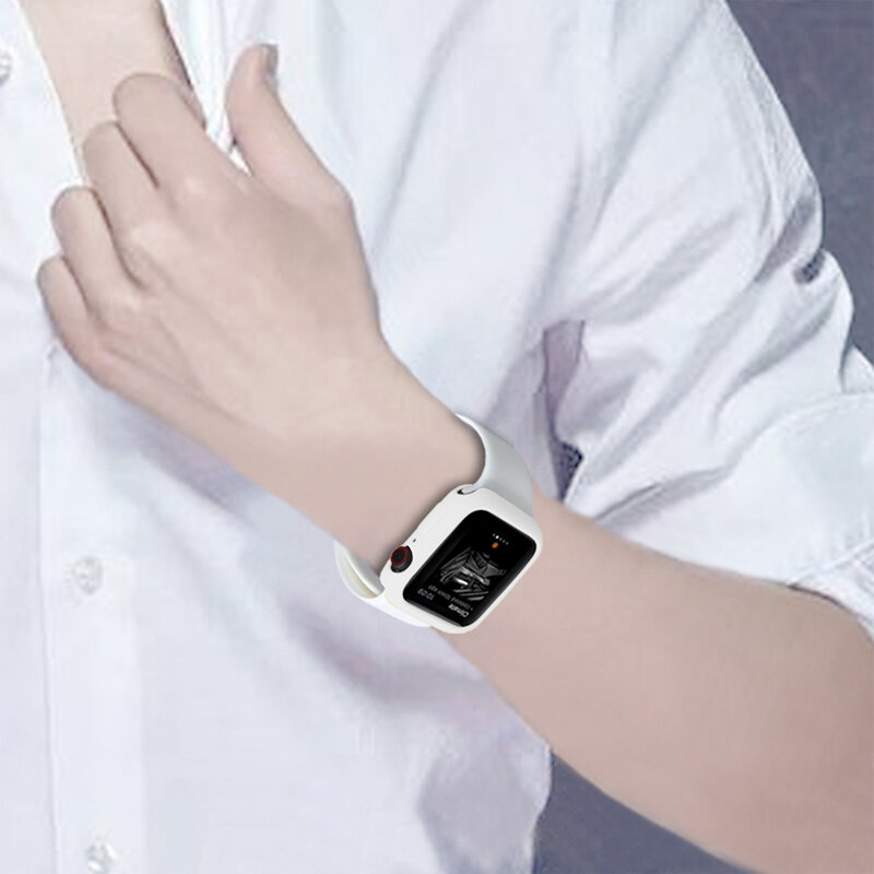Funda de reloj para Apple Watch SE 6 5 4 3, cubierta resistente a caídas, parachoques de silicona TPU suave para iWatch Series 42mm 38mm 44mm 40mm