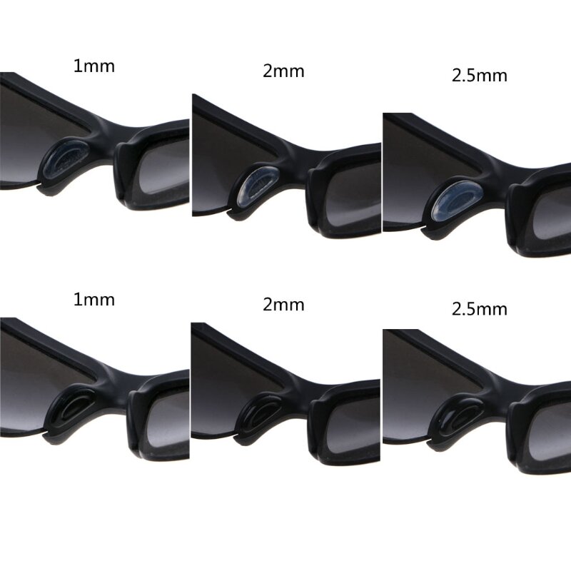 10คู่กาวแว่นตาจมูก D รูปร่าง Stick Anti-Slip Soft ซิลิโคนกาวแผ่นจมูกแว่นตา nose Pad Kit