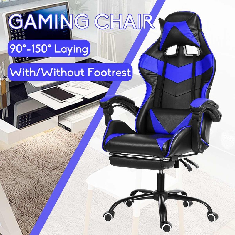 사무실 게임 의자 PVC 가정용 안락 의자 리프트 및 회전 기능 인체 공학적 사무실 컴퓨터 의자 Wcg 게이머 의자