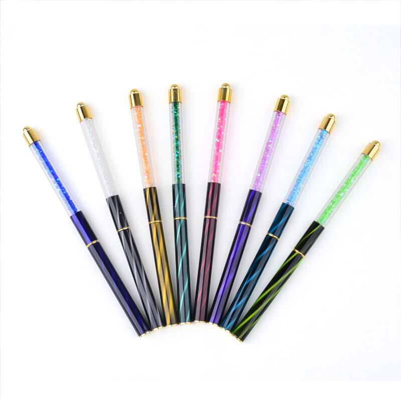 New Nail Art Acrylic Liquid Powder Carving UV Gel Extension Builder Painting Brush Lines Liner Drawing Pen Manicure Tools