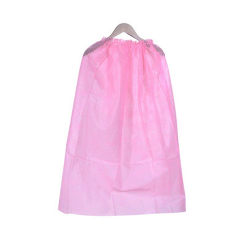 50 개/대 일회용 목욕 스커트 핑크 부직포 일회용 스파 드레스 얇은 통기성 땀 감싸 인 가슴 여성용 한 사이즈 제품