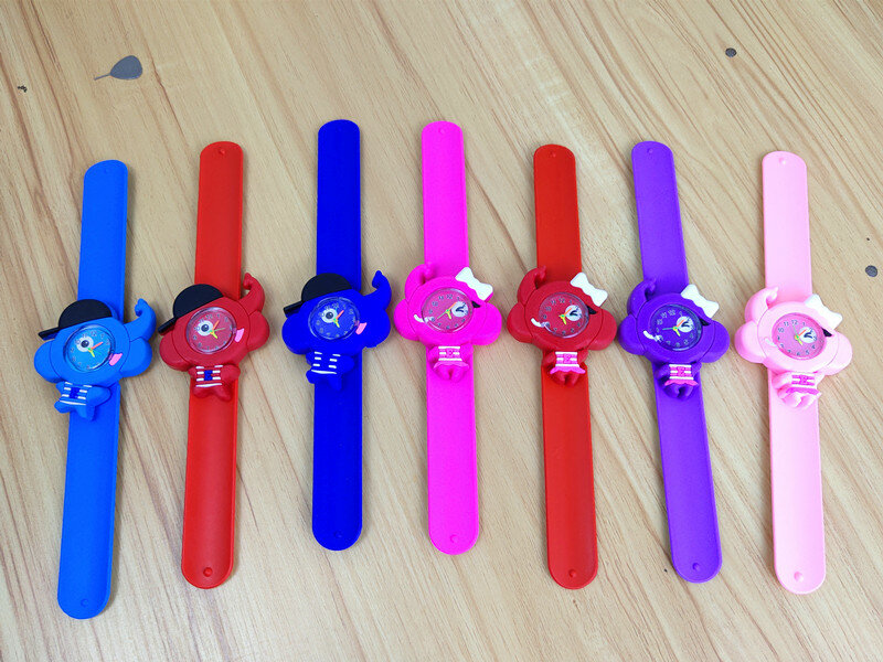 Reloj de cuarzo Unisex con dibujos de elefante, para niños y niñas, con correa de silicona, reloj de pulsera deportivo para niños, reloj de horas para regalo de cumpleaños