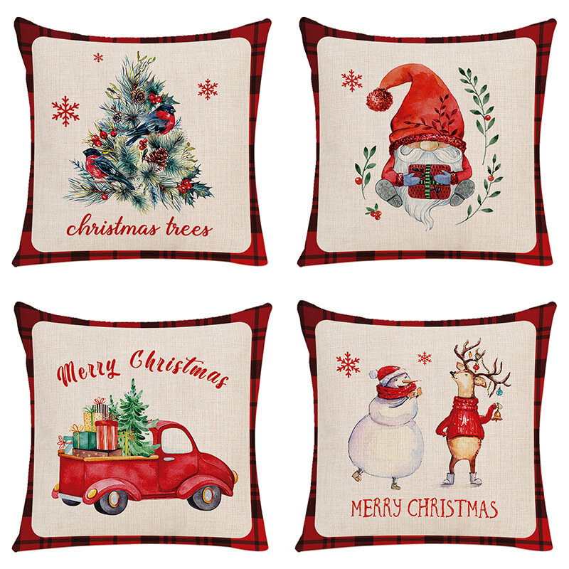 Fodera per cuscino natalizio decorazioni natalizie per la casa 2021 ornamento natalizio Navidad Noel regali di natale felice anno nuovo 2022