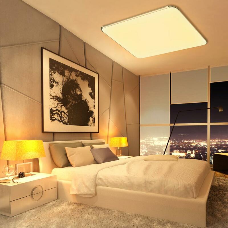 Luces LED de techo para sala de estar, accesorios de iluminación cuadrados naturales, lámparas de techo Led decorativas modernas, IP54