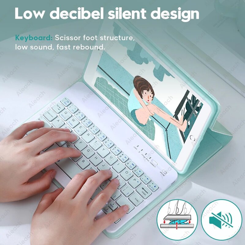 Bluetooth-Tương Thích Bàn Phím Cho Apple Teclado iPad Xiaomi Samsung Huawei Điện Thoại Máy Tính Bảng Bàn Phím Không Dây Cho Android Windows