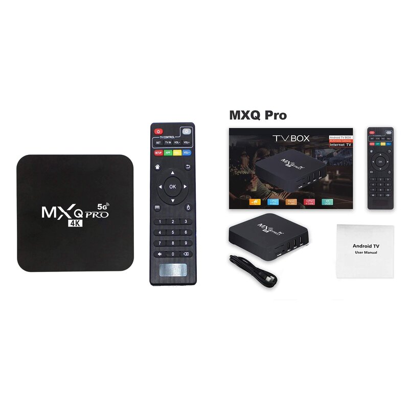 Para Android TV caja MXQ PRO 4K HDR Streaming Media Player 4GB RAM 32GB ROM Allwinner H3 Quad-Core Dispositivo de TV inteligente