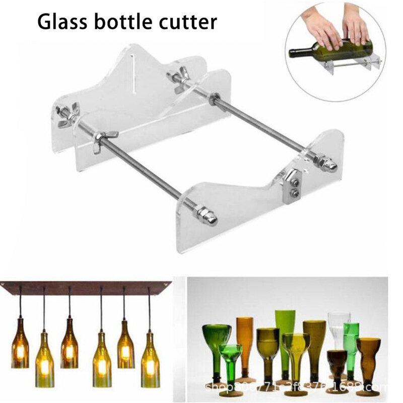 Szkło akrylowe Diy wycinarka profesjonalna do butelek Rolling cięcie szklane wycinarka do butelek s maszyna wino piwo W/śrubokręt