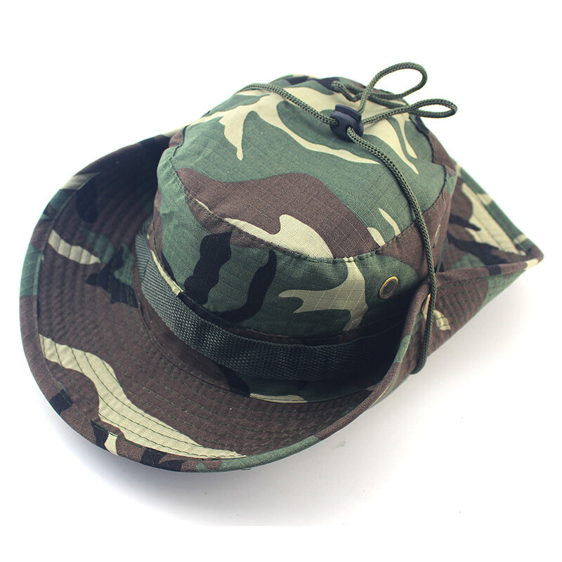 위장 전술 모자 밀리터리 Boonie 모자 미국 육군 모자 카모 남자 야외 스포츠 태양 버킷 모자 낚시 하이킹 사냥 모자 60CM