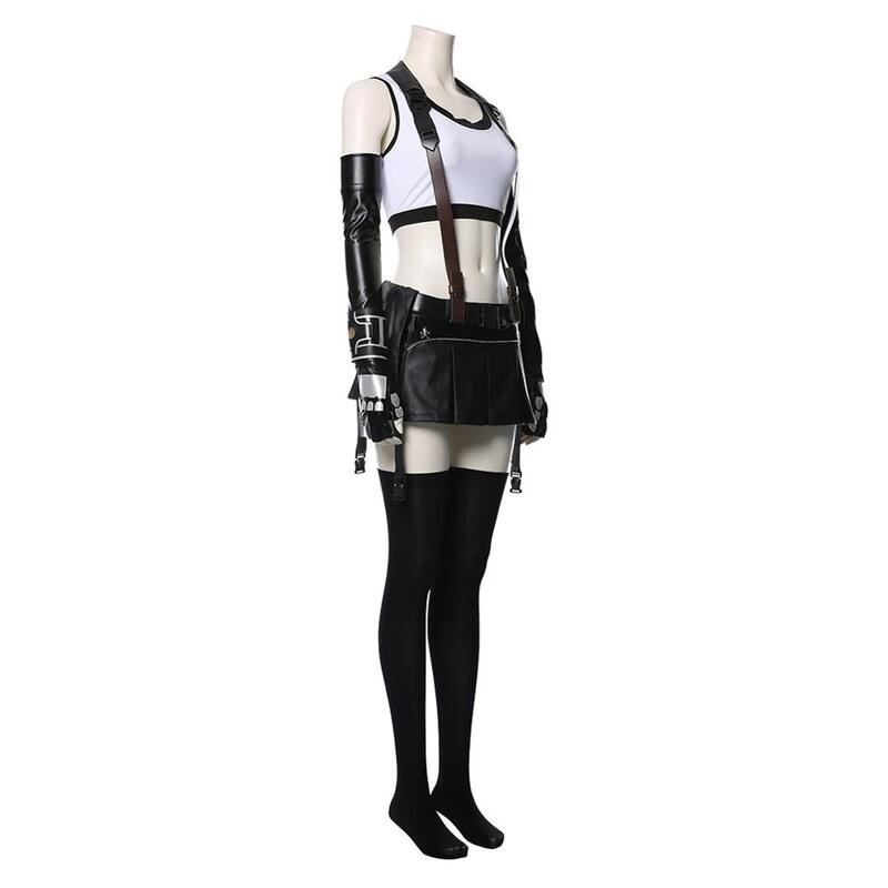 Kostum Cosplay Final Fantasy VII Tifa Lockhart Kostum Karnaval Halloween Kostum Wanita Dewasa Anak Perempuan