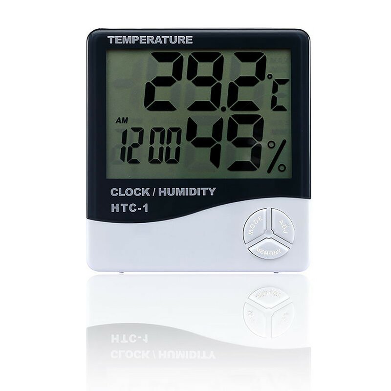 Termometer Digital Higrometer Dalam Ruangan Stasiun Cuaca untuk Rumah Ruangan Mini Termometer Monitor Suhu Kelembaban