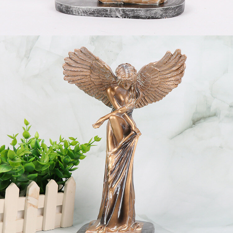 18 سنتيمتر نموذج الفداء الملاك طائر منحوت للزينة النحت الإبداعي الديكور تمثال ملاك حديقة الديكور