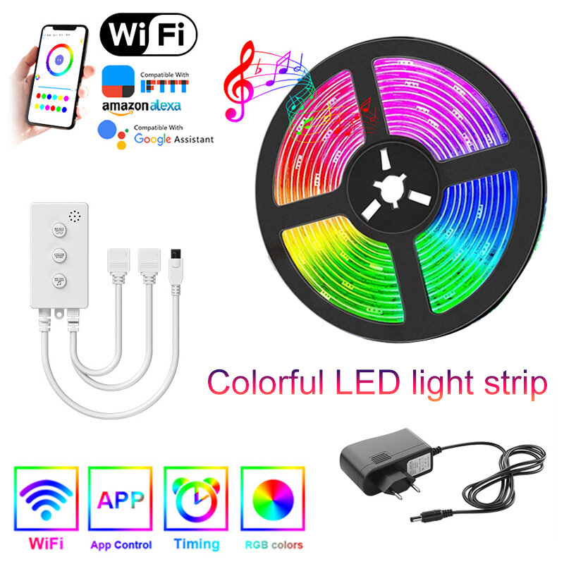 Светодиодная светильник, контроллер USB 2835, 5 в постоянного тока, гибкая светодиодная лента для лампы, лента RGB, 5 м, 15 м, 20 м, 10 м, Диодная лента дл...