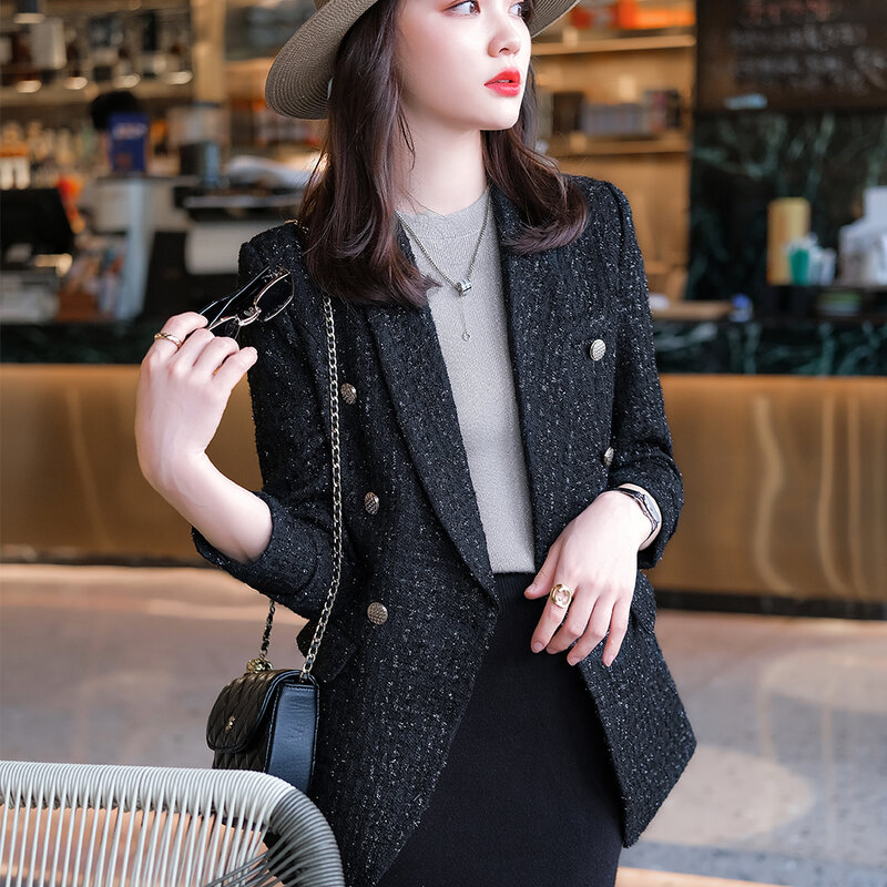 2021 nuovo arrivo di alta qualità invernale giacca spessa donna femminile manica lunga blu nero giacca moda donna cappotto giacca donna