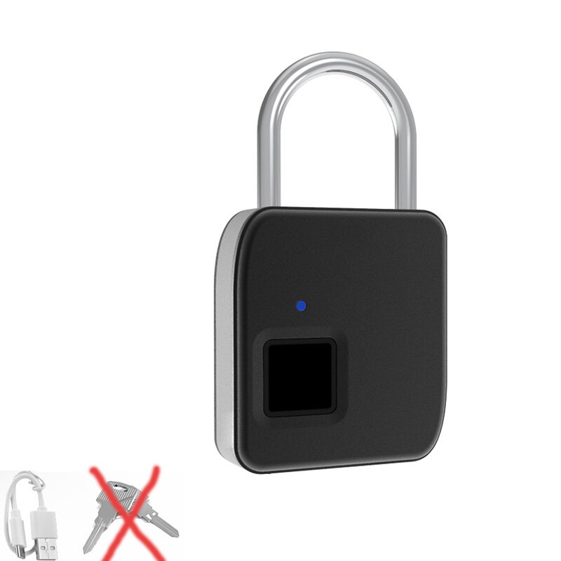 Fipilock inteligentny zamek bezkluczykowy blokada z użyciem linii papilarnych IP65 wodoodporna antykradzieżowa kłódka zabezpieczająca drzwi walizka kłódka z kluczem i kablem