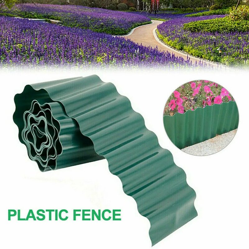 Valla de césped de plástico para jardín, herramienta de borde de pared para césped, práctico, fácil de instalar, supp, 10/15/20cm
