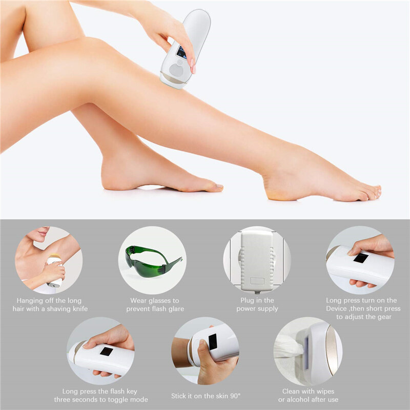 Electric Hair Remover Machine For Women Hair Shaver Hair Cutting Machine With Light Painless Shaver For Bikini Body Hair Removal