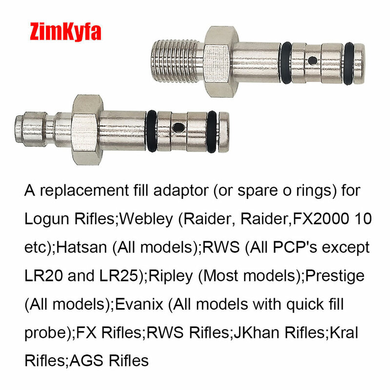 Carabina de ar pcp enchimento rápido/carregamento adaptador de sonda fx hatsan, evanix, logun, webley, com 9mm od