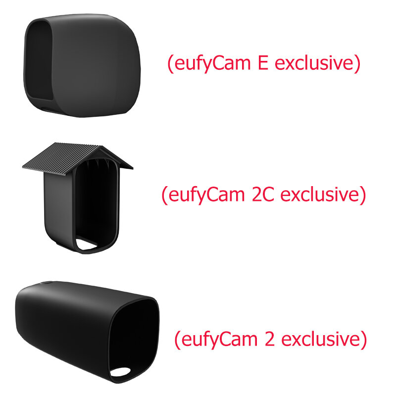 Capas de silicone para câmera de segurança, 2 peças, proteção contra arranhões, para a série eufycam