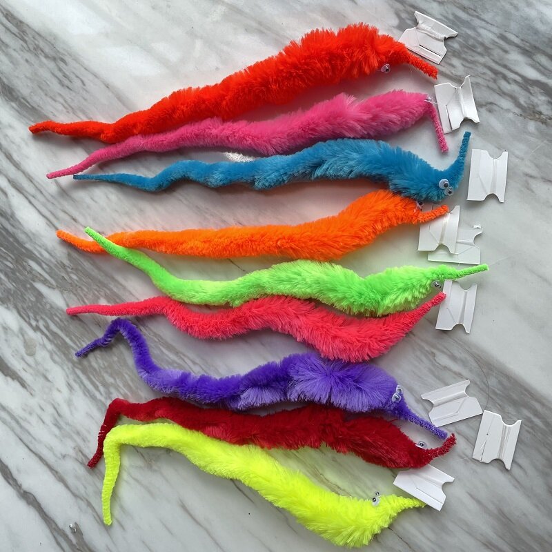 Magic Tricks Worm On A String Bulk Toy Magic Plush Material Suitable For Beginners Funny Antistress Trickery Can Move Pet Cat