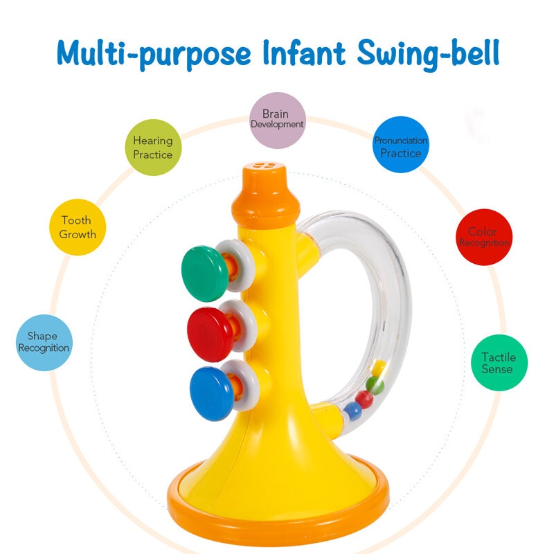 Sonajero móvil para bebé, juguetes para recién nacido, campanas de mano, 0-12 meses, desarrollar la inteligencia del bebé, juguetes de agarre, sonajero