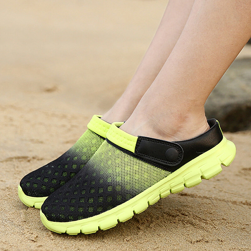 Zuecos de verano para hombre y mujer, Zapatillas de casa informales de secado rápido, par de zapatos de jardín, sandalias de playa, zapatillas de baño