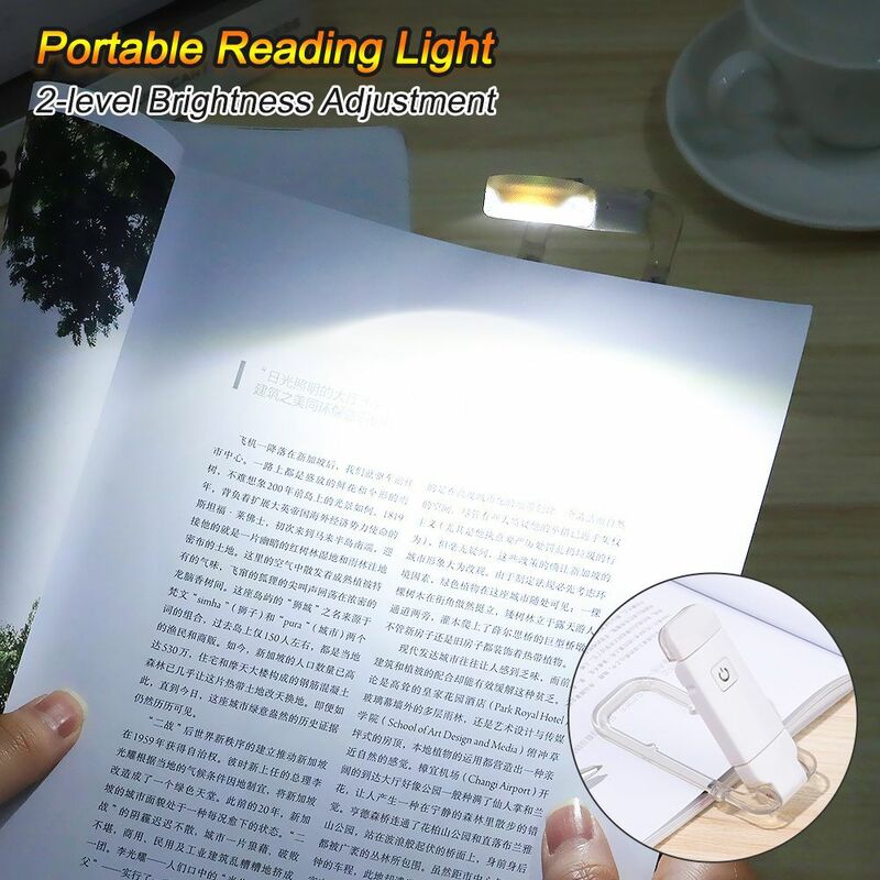 Bookworm protezione degli occhi portatile USB LED lettura nel letto lampada da lettura per libri luce ricaricabile per libri a Clip
