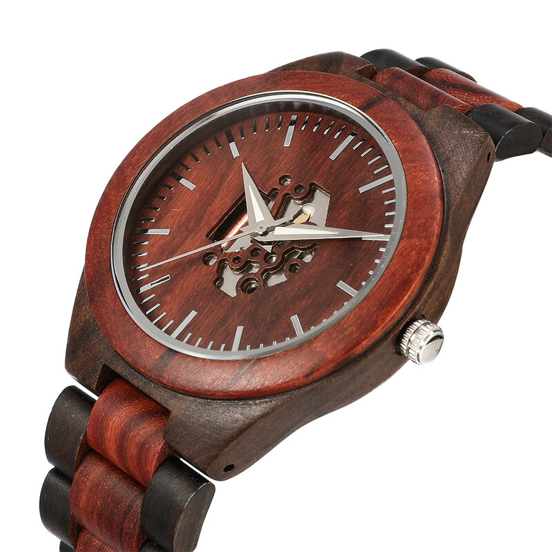 Shifenmei-Reloj de madera para hombre, cronógrafo deportivo masculino, de pulsera de madera, de cuarzo, erkek kol saati