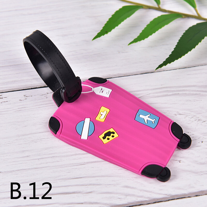 Travel Baggage Luggage Tags Candy Color Suitcase  Office Name Address ID Label 1pcs