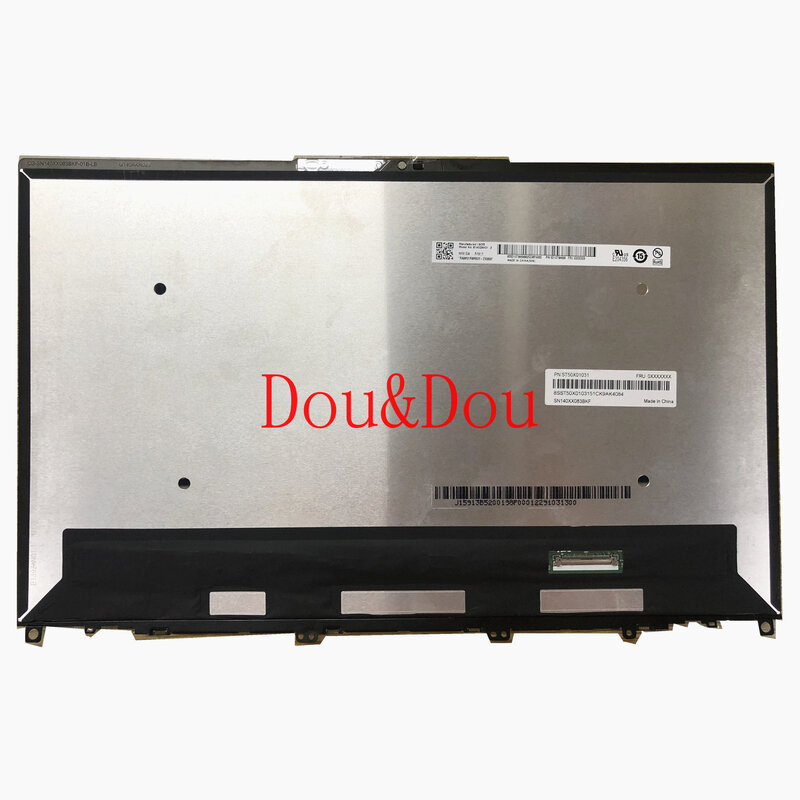 B140ZAN01.3 14.0'' UHD 3840*2160 LCD Screen Digitizer Assembly For Lenovo PN: 5D10T84598 With No Frame