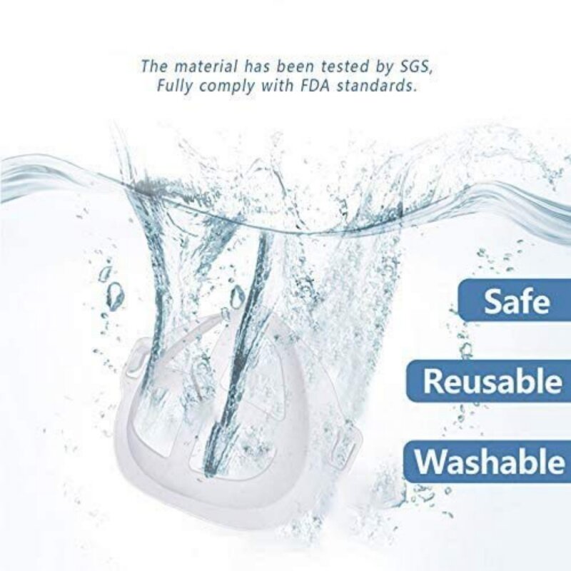 Marco de soporte para la boca Unisex, Protector de silicona lavable y de grado alimenticio reutilizable, 3D, 1/5/10/20 piezas