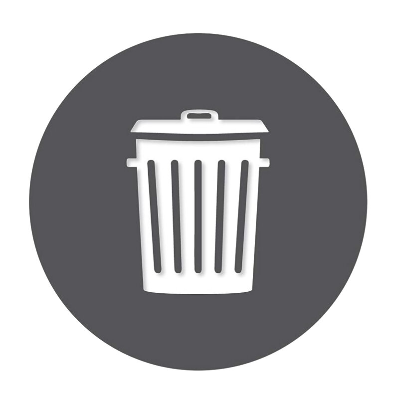 Ctcmrecycling umwelt mülleimer logo recycling label innen und außen büro wasserdichte vinyl charity aufkleber PVC