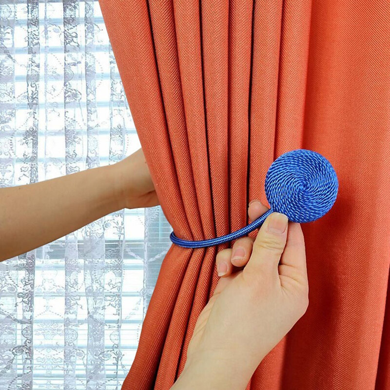 1 Buah Tirai Magnetik Tieback Aksesori Kamar Tirai Emas Klip Dekorasi Rumah Macaroon Pengikat Tirai Tali Pengikat Punggung