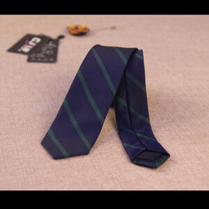Linbaiway gravatas de pescoço em poliéster de 5cm, masculinas, traje listrado, gravatas finas e magras, gravata para festa de casamento, gravata, acessório de logotipo personalizado