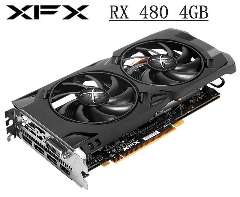 XFX RX 480 4GB 256bit GDDR5 desktop pc gaming graphics cards video card not mining 480-4G used