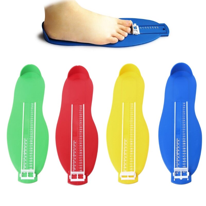 Dispositivo de medición del pie para bebés y adultos, herramienta de medida de tamaño para zapatos de niños, juego de regla de 6-20cm/18-47cm, 2020